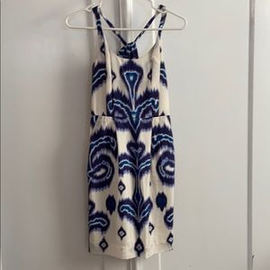 Banana Republic blue patterned mini dress